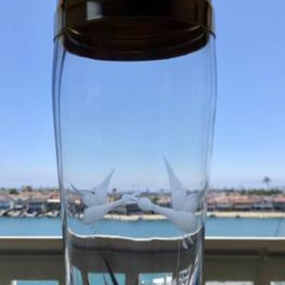 Vintage Cut Crystal Duck Cocktail Shaker - Picture 2 of 4